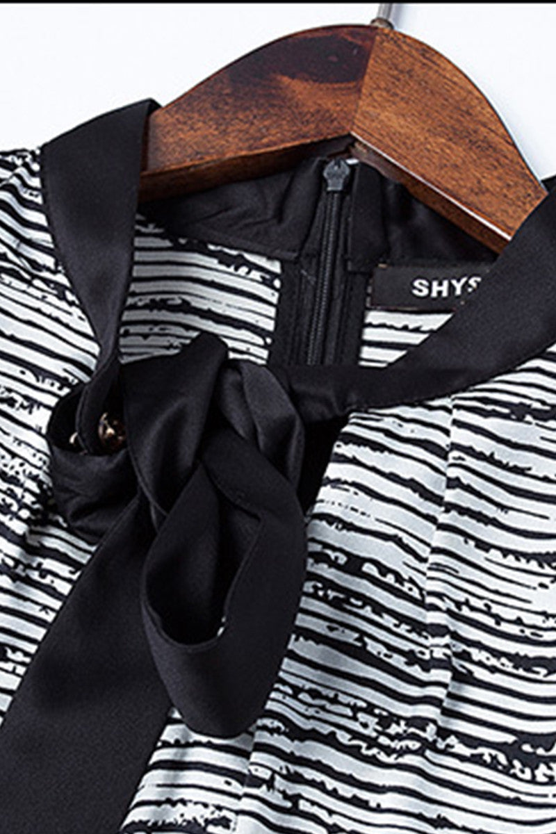 Pullover Shirts With Bow Tie - NJOYDRESS - 4