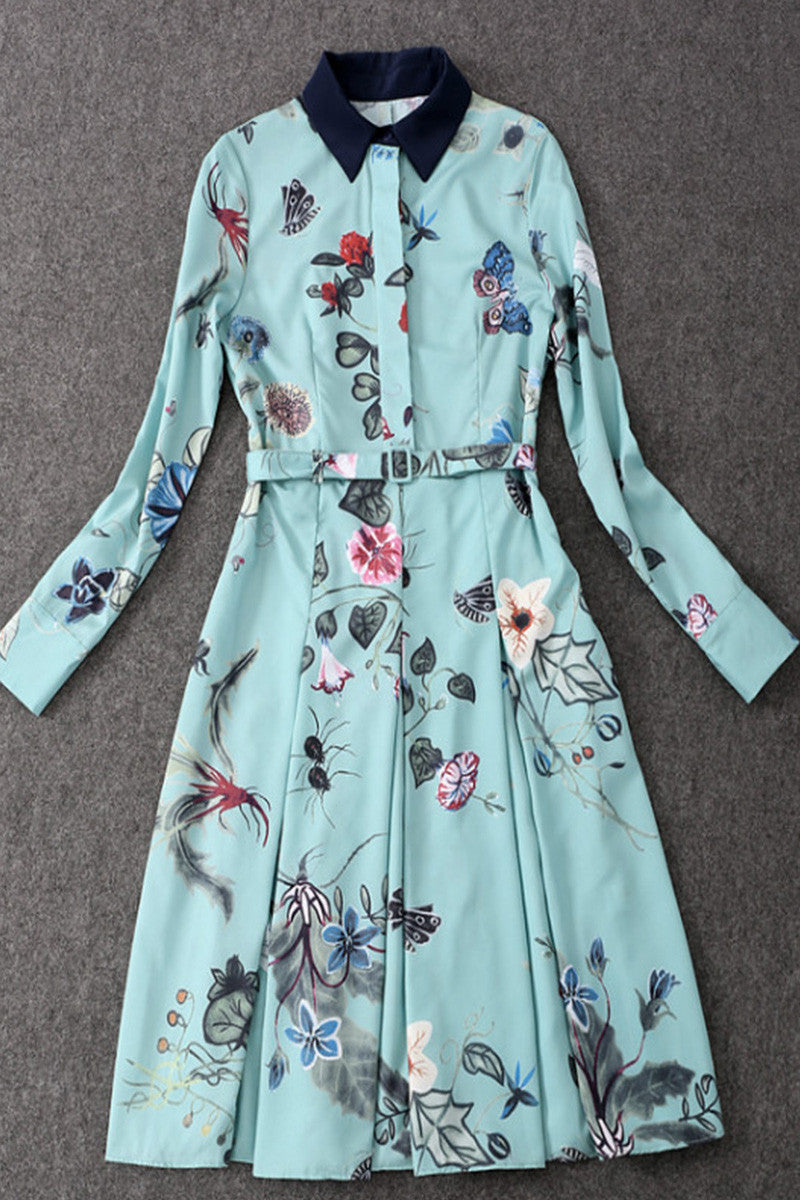 Butterfly Floral Printing Dress
