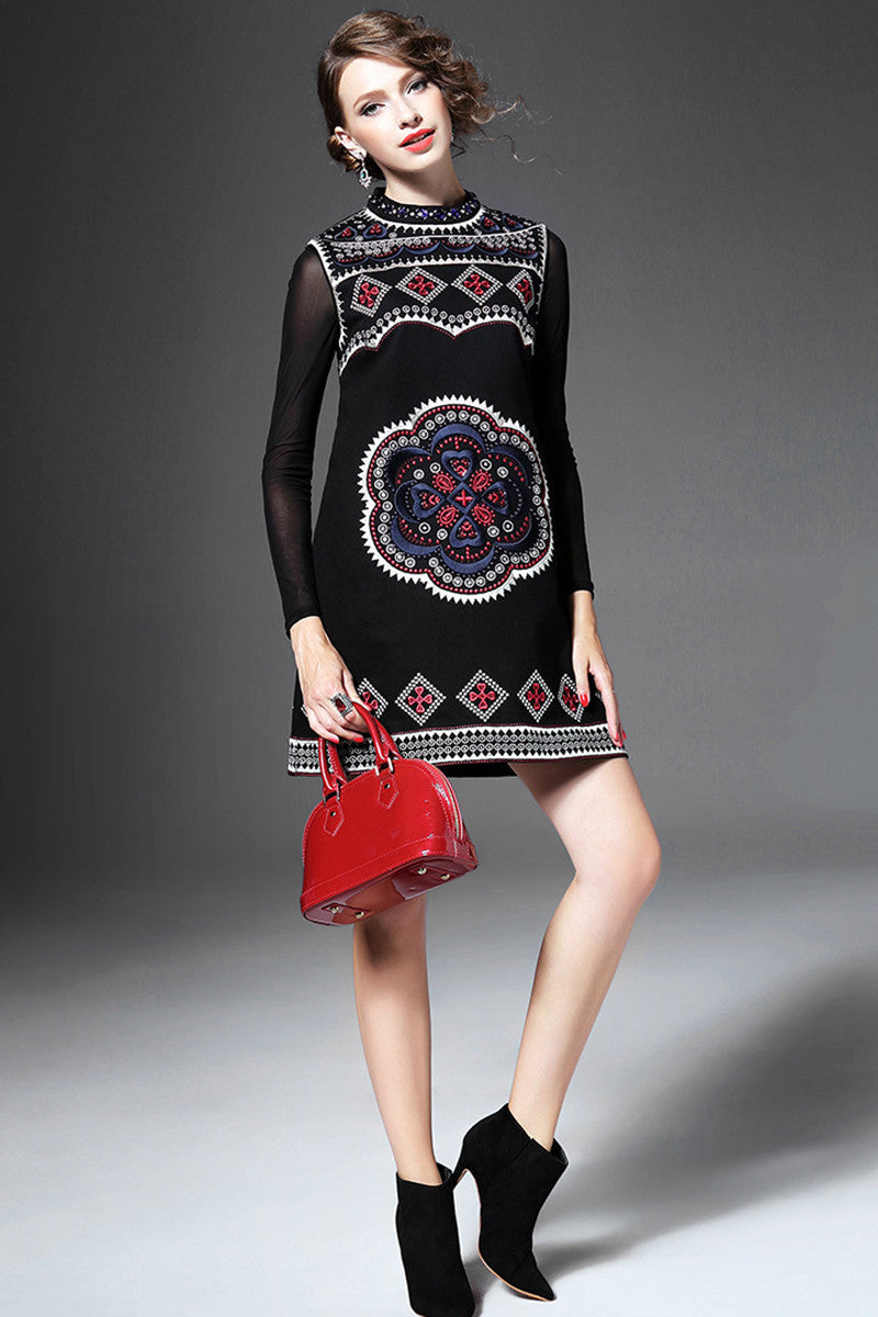 Tribal Printing Shift Dress