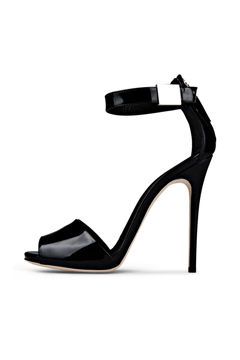 Ankle Strap Peep Toe High Heels Shoes