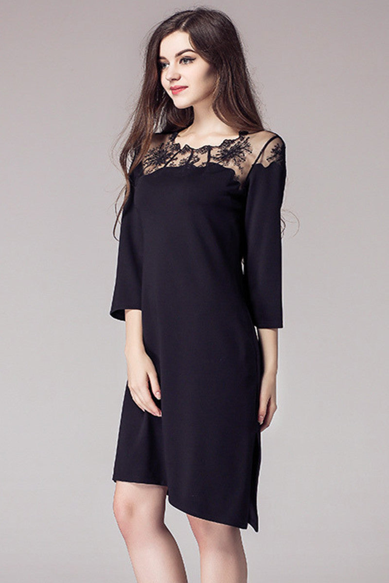 Casual Slash Bottom With Side Slit Dress