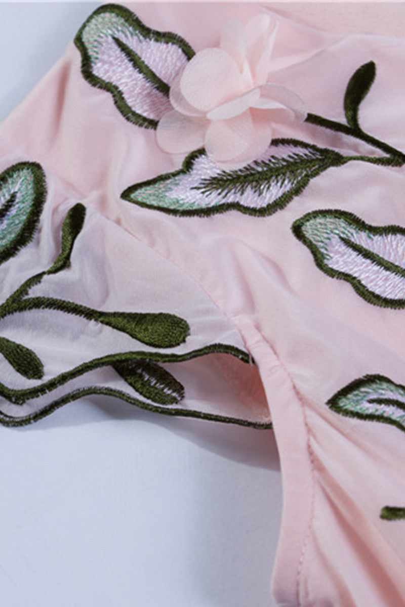 Midi Dress With Hand Make Flower