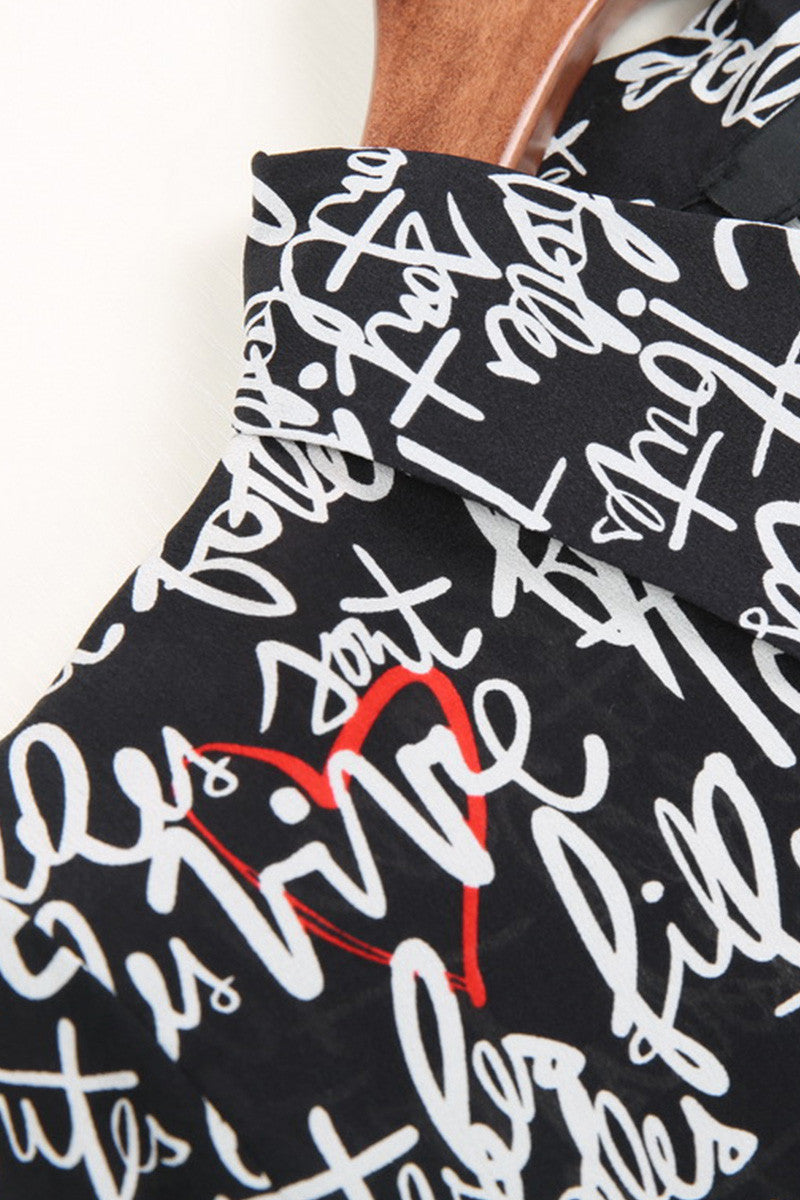 Character Scrawl Printted Shirtdress - NJOYDRESS - 3