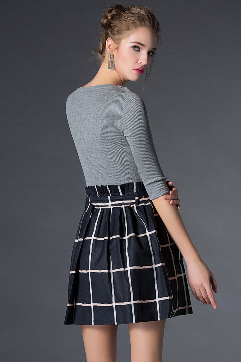 WOMEN'S ROUND NECK HALF SLEEVE CASUAL WEAR TO WORK DRESS