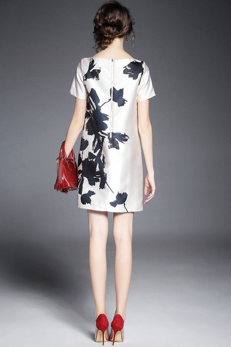 Elegance Summer Ink Printing Clothing Dresses - NJOYDRESS - 3