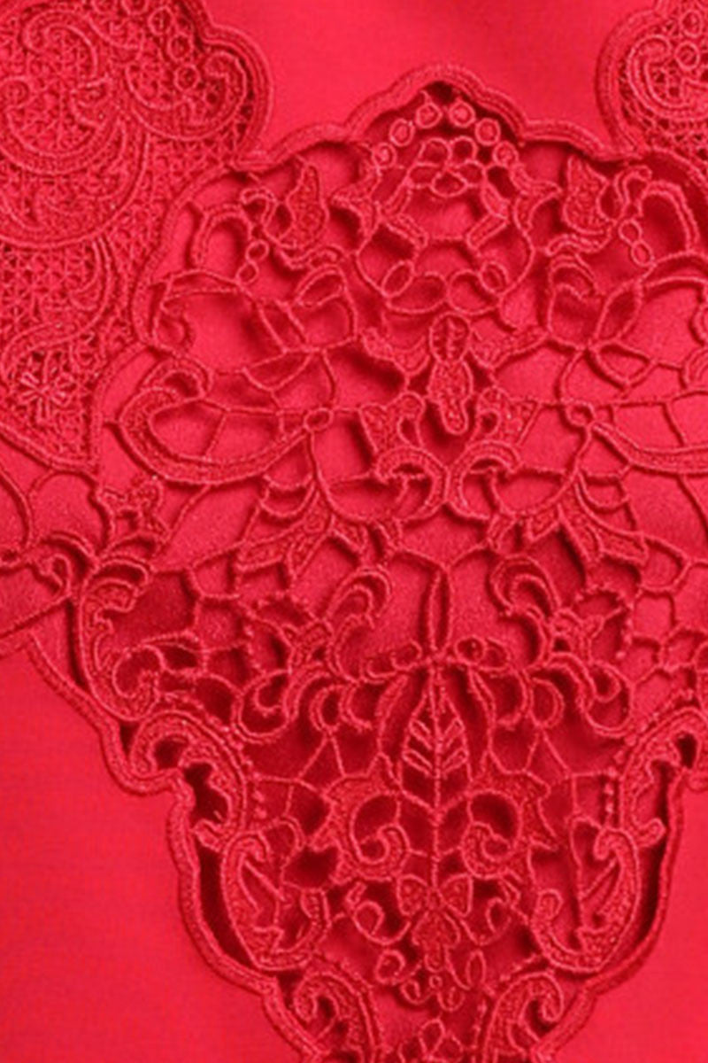 Emboridered Hollow Out Tops