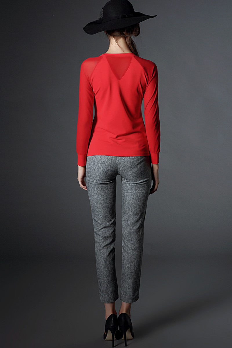 Casual Knit Raglan Top