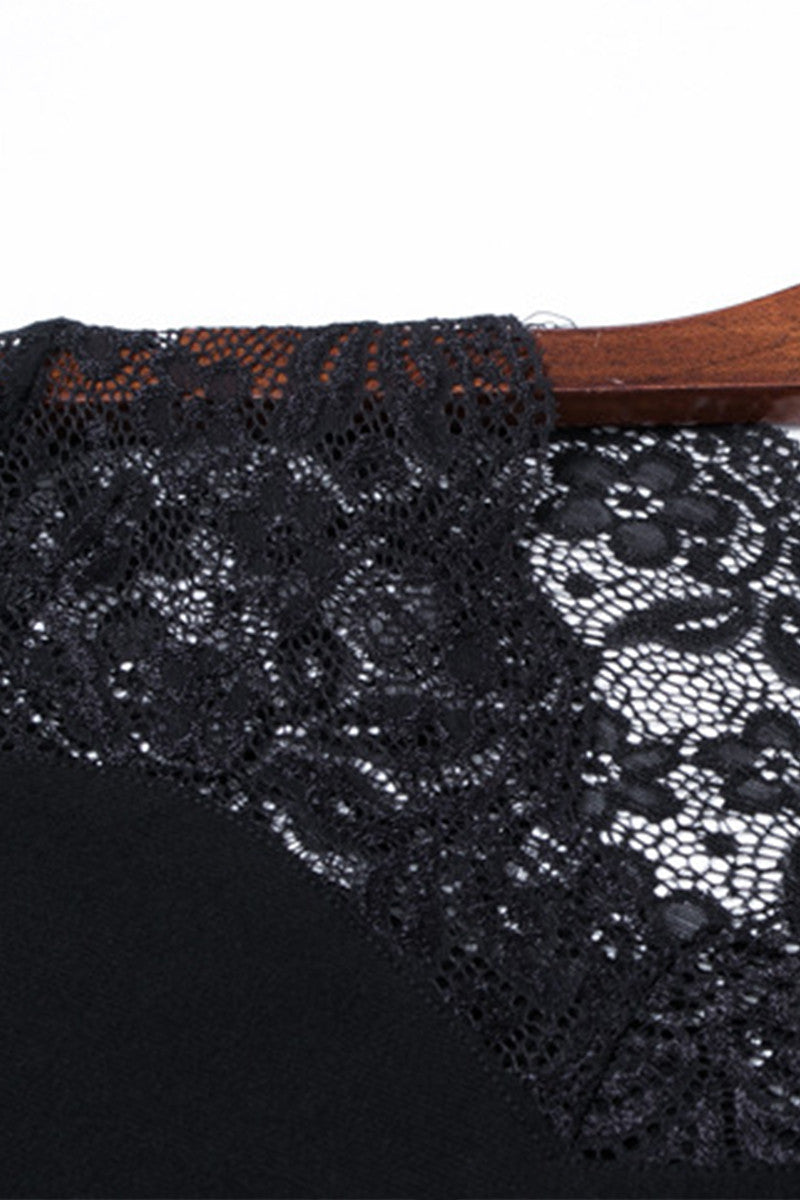 Scope Edge Neck Round Lace Slim Top