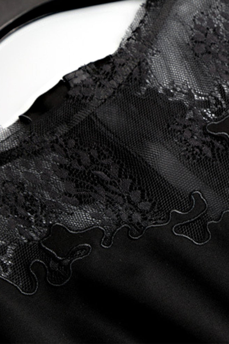 Women's Fashion Long Sleeve Lace Dress Slim Cocktail Party Dress - NJOYDRESS - 3