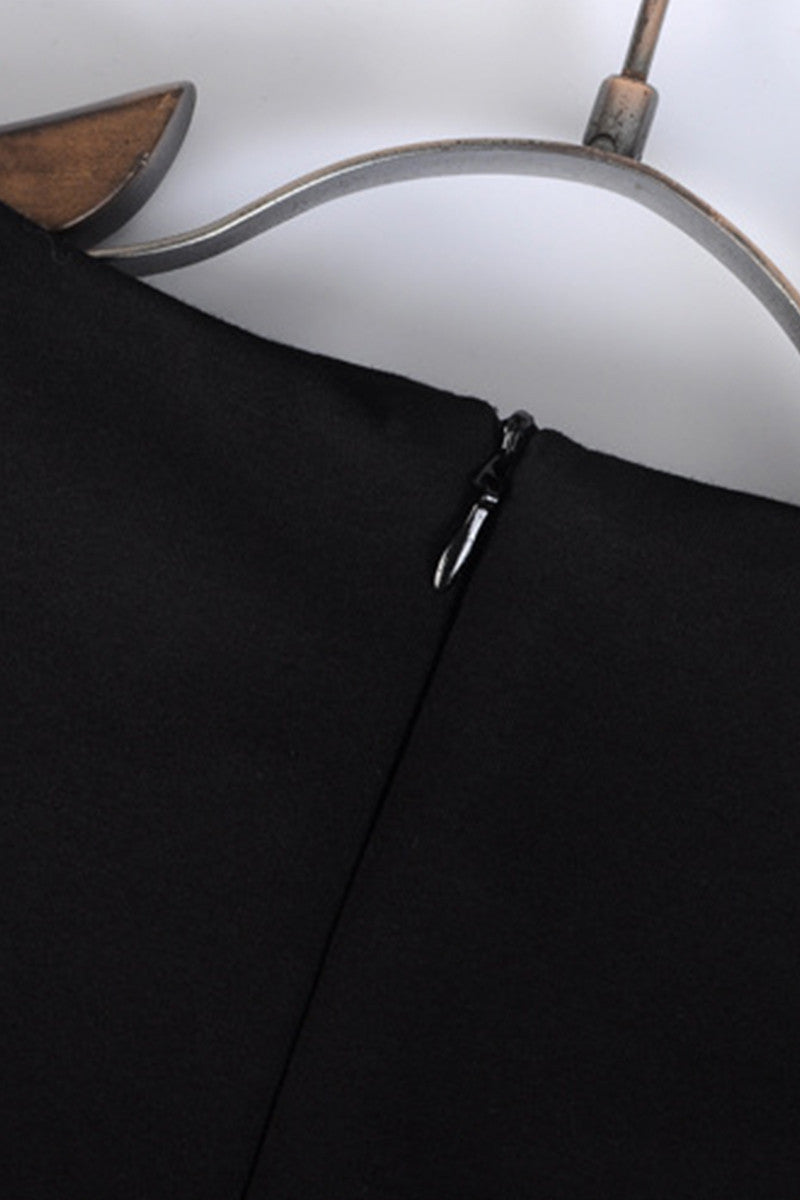 Puffle Black Fishtail Dress