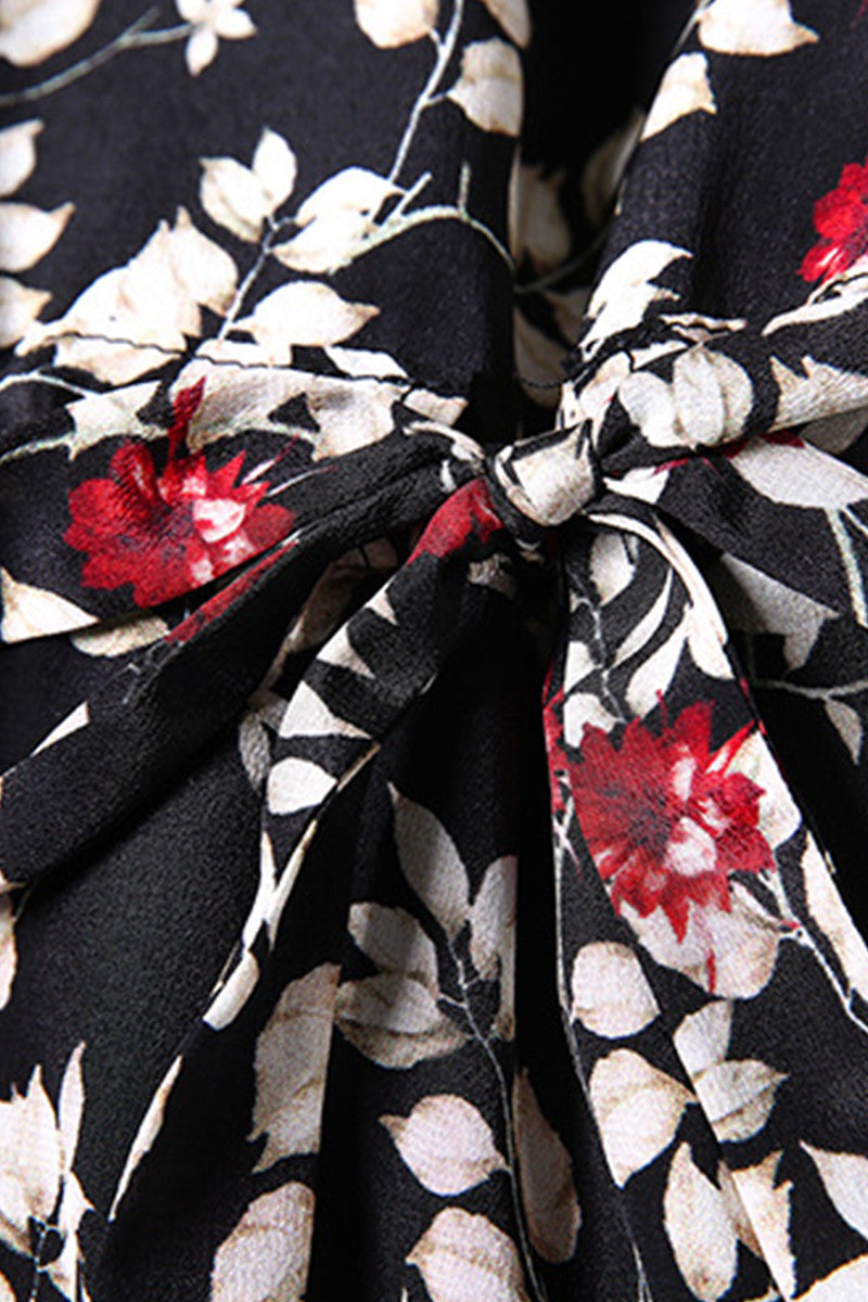 WOMEN'S ROUND NECK PRINTING SHORT DRESS