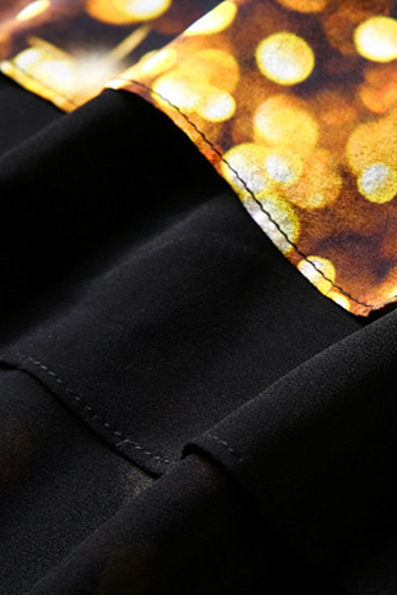 Hi-Low Bubble Print Bottom Sleeveless Dress