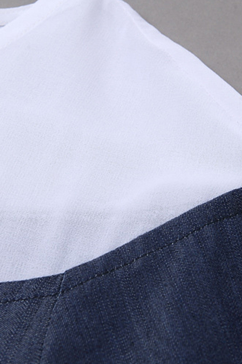 Casual Embroidery Short Sleeve H-line Dress