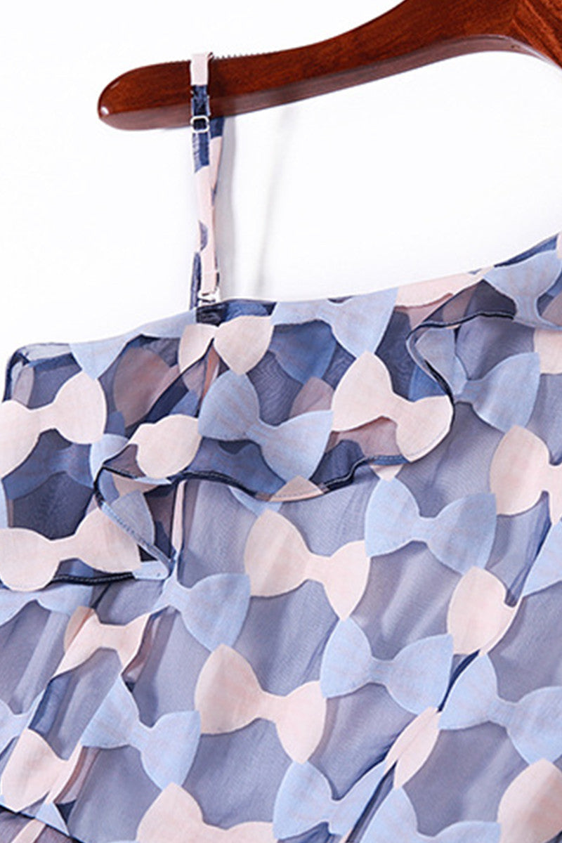 WOMEN'S PRINT AND FLORAL SEXY OFF SHOULDER MIDI DRESS