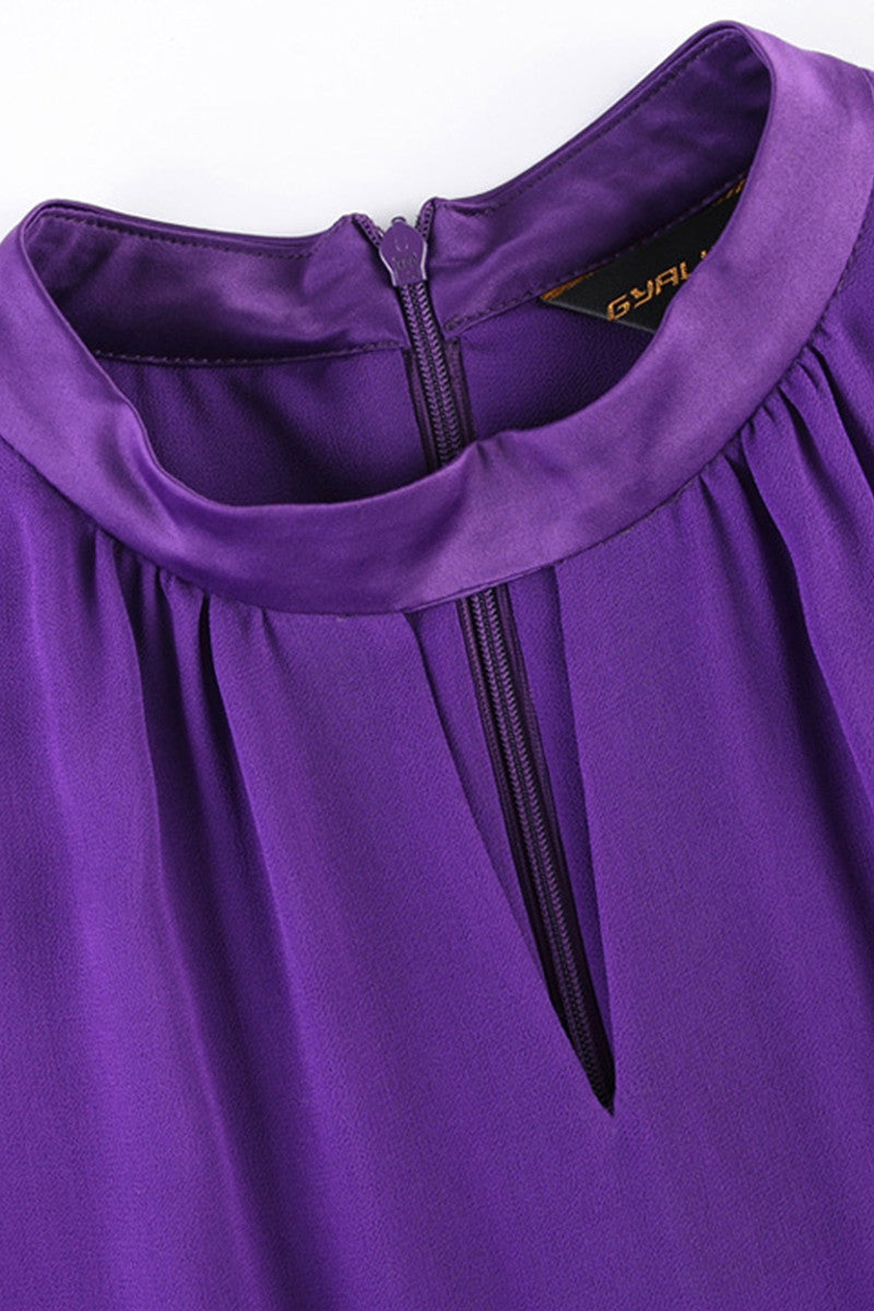 WOMEN'S ELEGANT ROUND HOLLOW OUT COLLAR DRESS