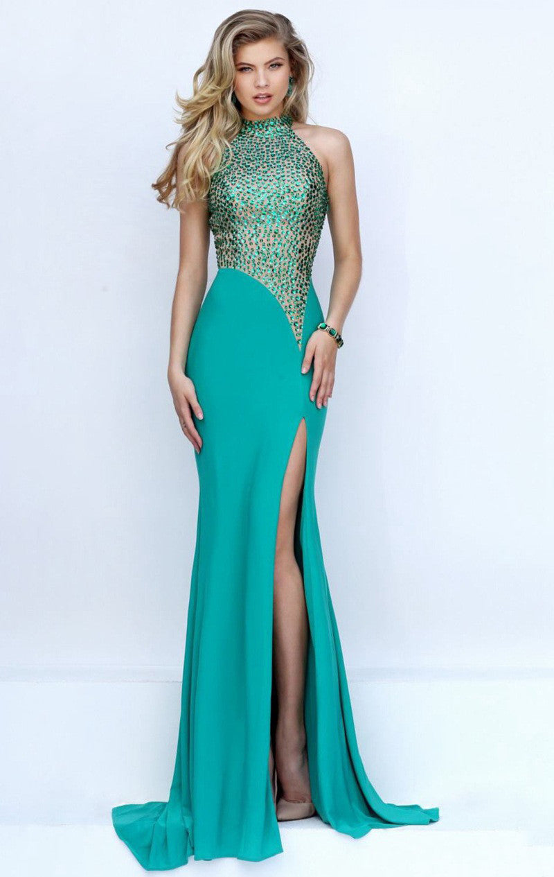 Wide Backless Fit-and- Long Fishtail Dress