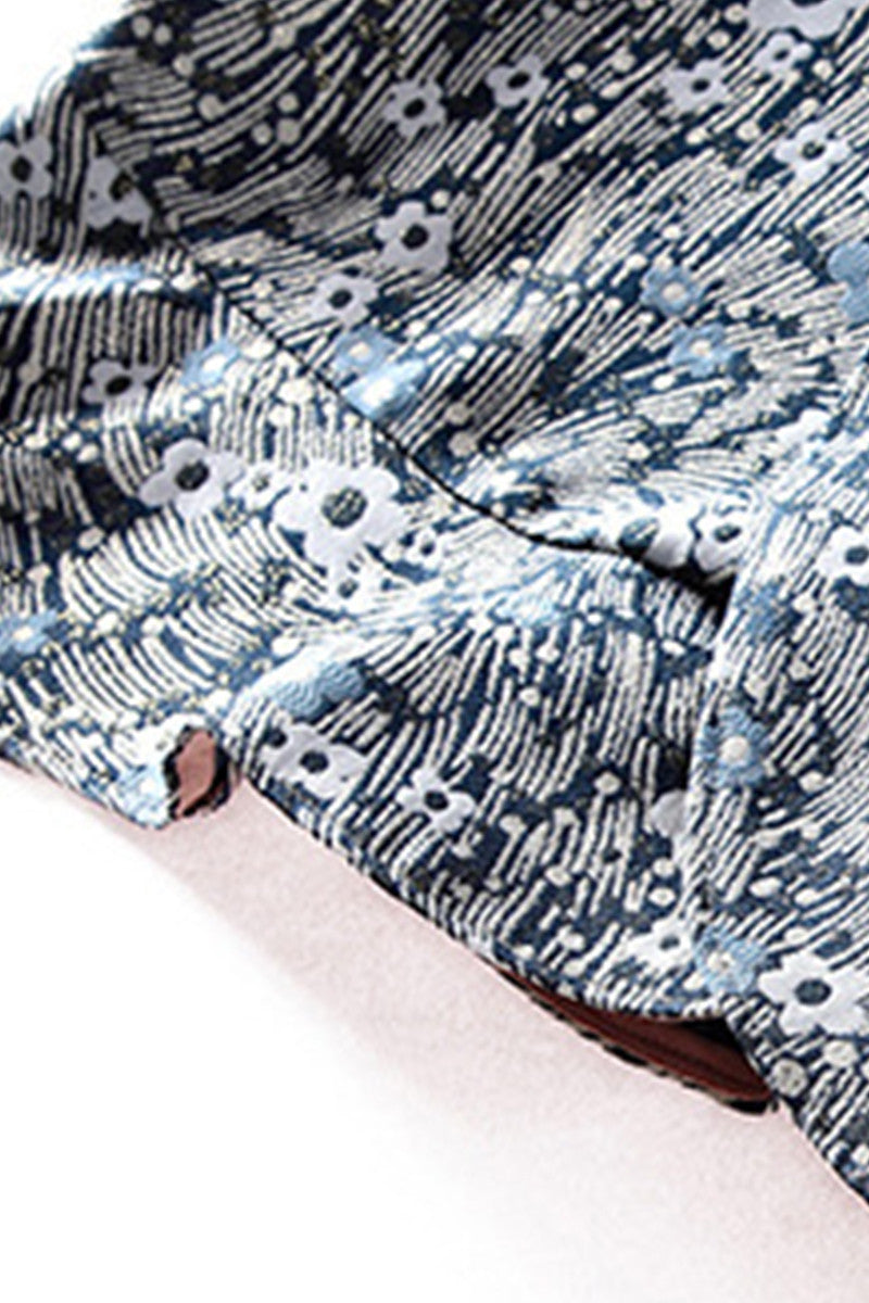 Multi Pattern Ruffle Bottom Dress