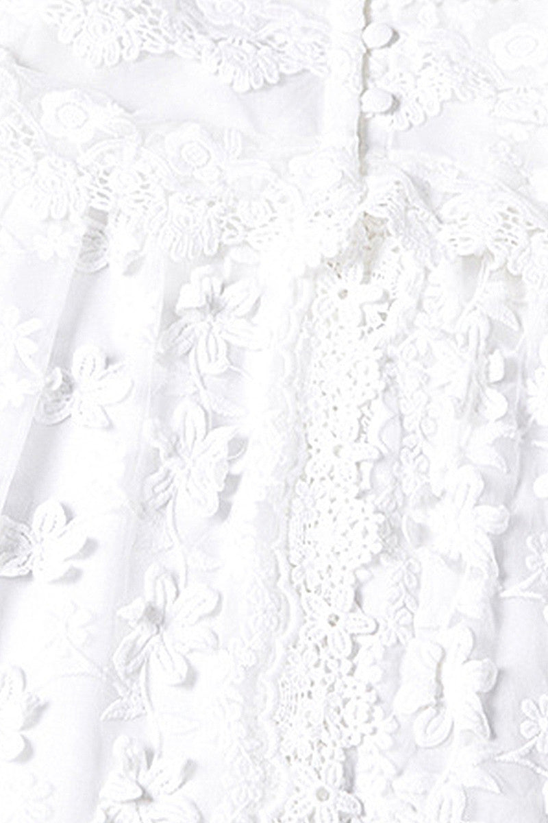 Grace V Neck Half Sleeve Stitchwork Dress