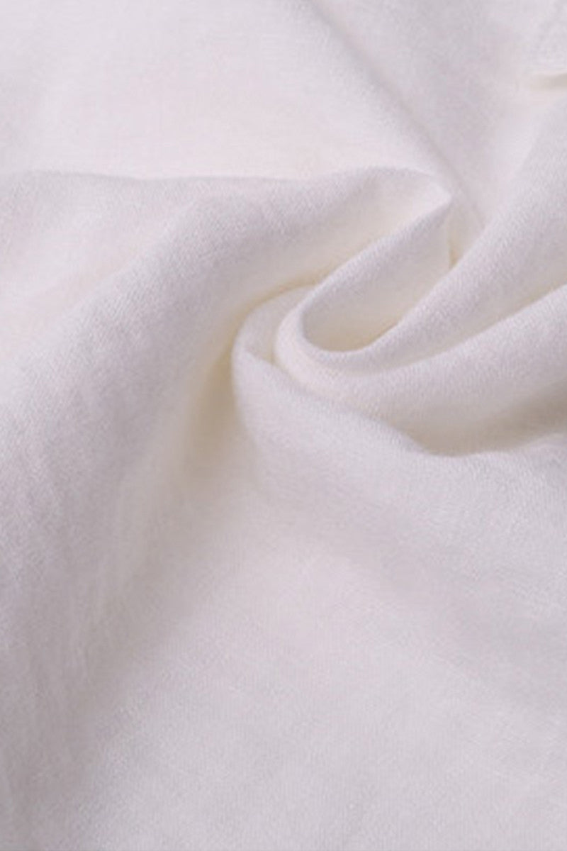 Casual Linen Half Sleeve Basic Blouse