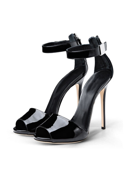 Ankle Strap Peep Toe High Heels Shoes