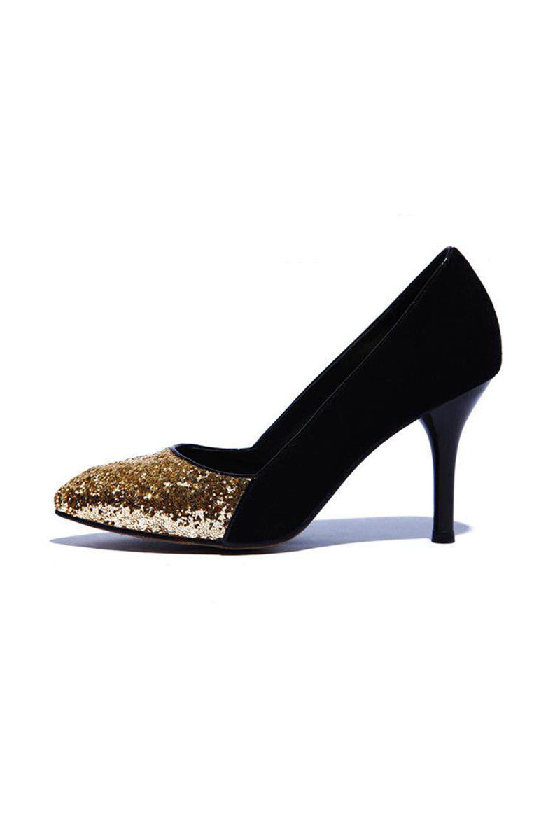 [30% OFF TILL 8 APR] Bling Pointed Toe High Heeled Pumps