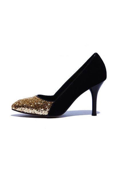[30% OFF TILL 8 APR] Bling Pointed Toe High Heeled Pumps