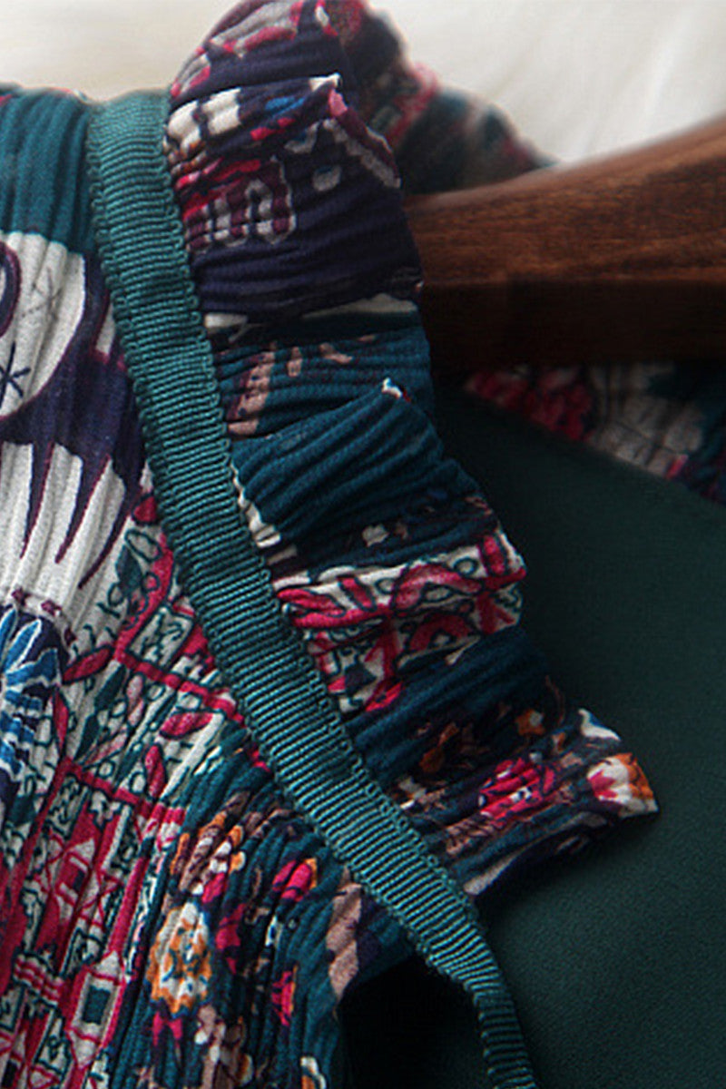 Multi Printting With String Chiffon Tops - NJOYDRESS - 3