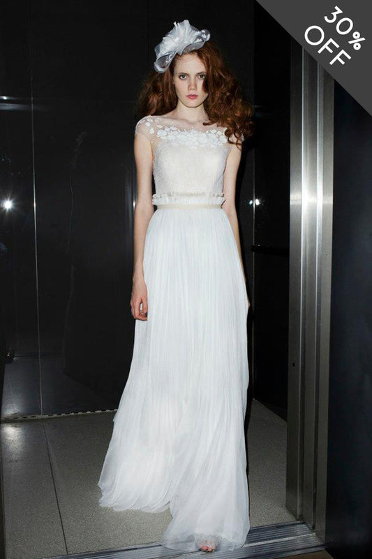 [30% OFF TILL 7 APR] Cap Sleeve Backless Maxi Party Dress