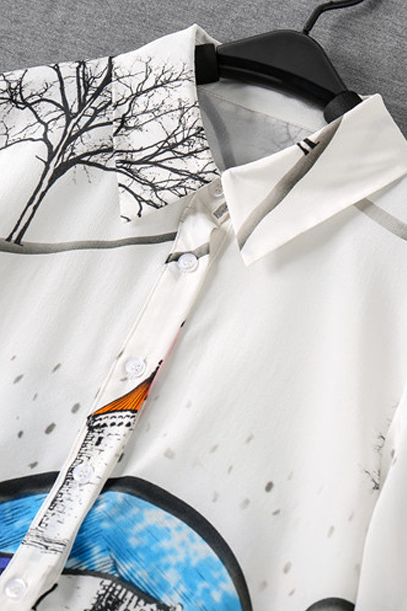 Landscape Printted Dress - NJOYDRESS - 4