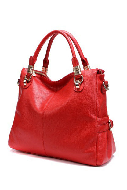 Lichee Genuine Leather Satchel Briefcase Shoulder Handbag
