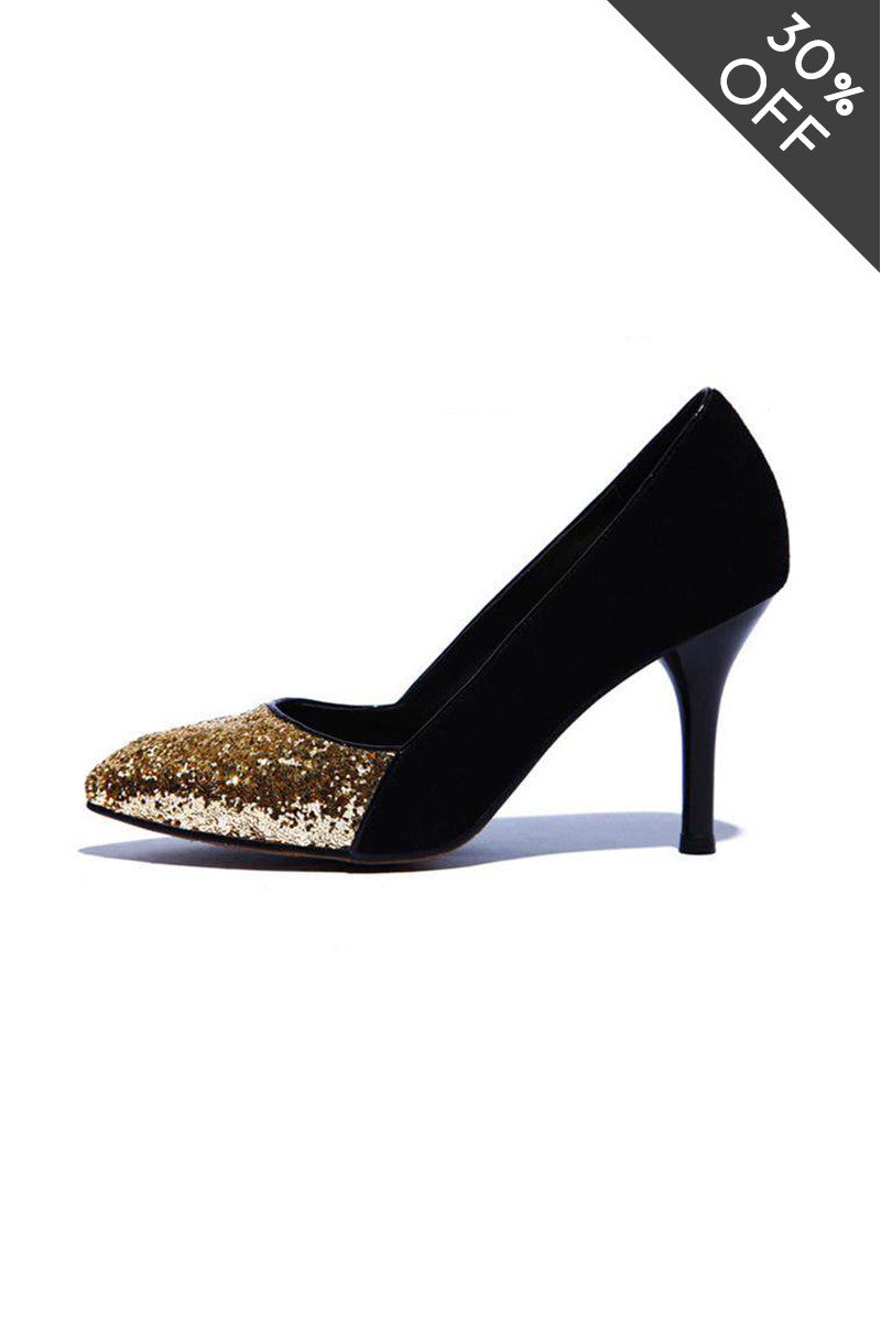 [30% OFF TILL 8 APR] Bling Pointed Toe High Heeled Pumps
