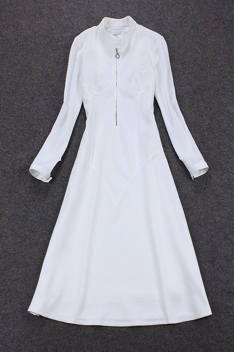 Little Mock Neck 3/4 Sleeve Pleated Tops