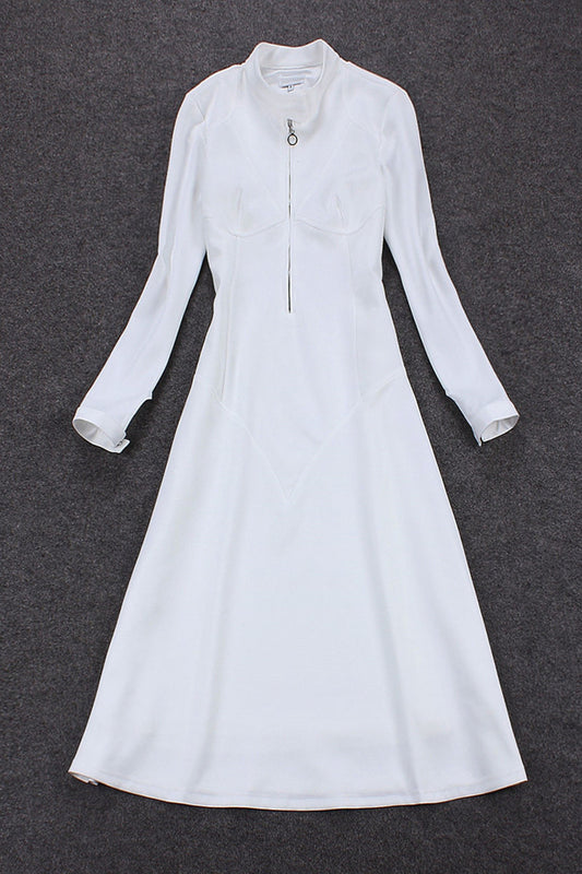 Little Mock Neck 3/4 Sleeve Pleated Tops