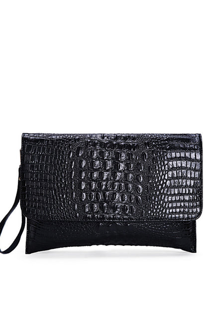 Classical Solid Patent Leather Clutch
