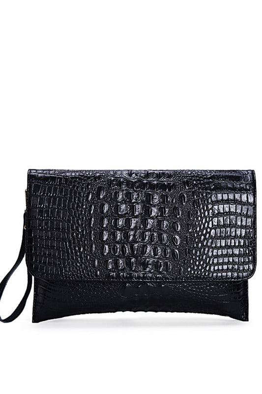 Classical Solid Patent Leather Clutch