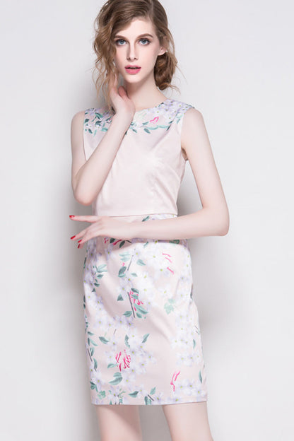 Little Floral Sleeveless Short Dress
