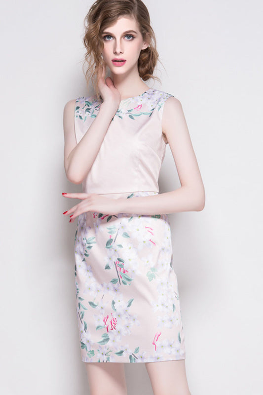 Little Floral Sleeveless Short Dress