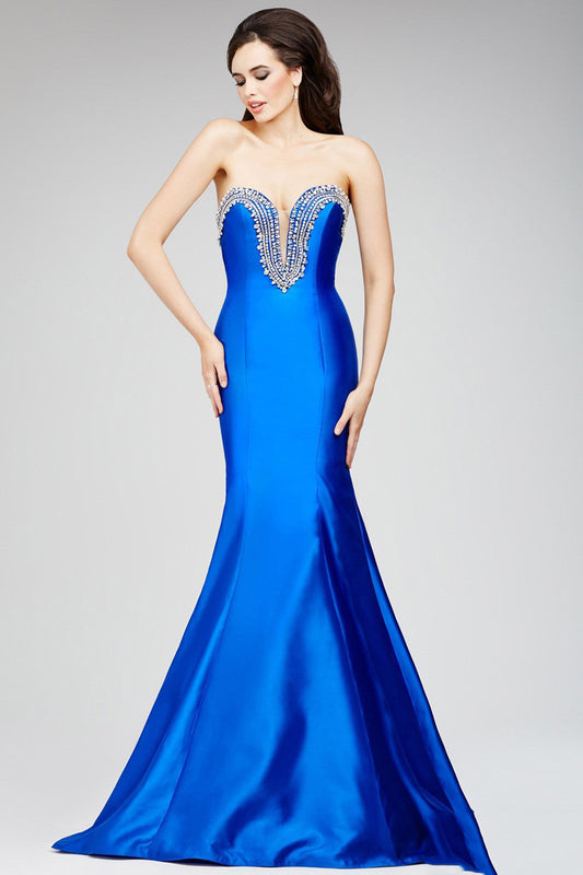 Deep Cleavage With Multi Beaded Decoration Party Dress