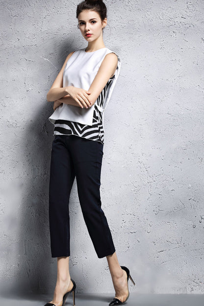 Solid Mandarin Jacket With Chiffon With Coat Layer Layer