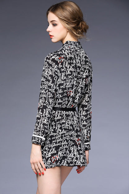 Character Scrawl  Printted Shirtdress - NJOYDRESS - 2