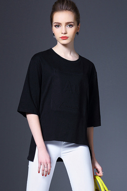 Casual Half Sleeve Round Neck Pure Shirt