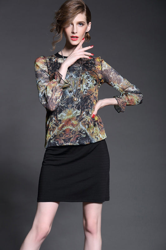 Women's Printing Dress Wear To Work Casual Party Dress