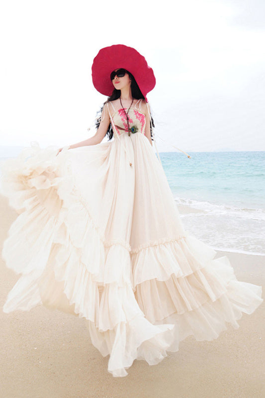 Strapless Casual Vacation The Peony Print Pleated Skite