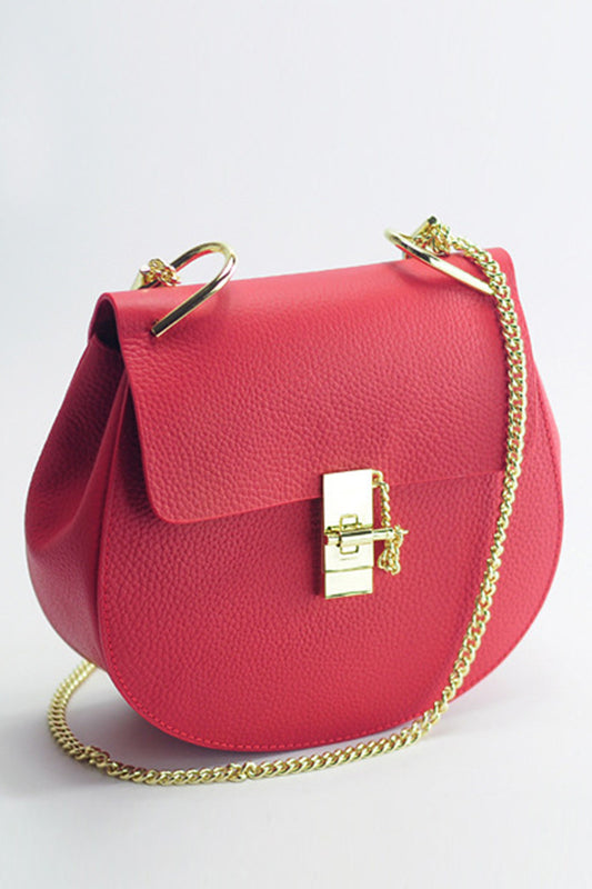 Chain Crossbody Saddle Bag