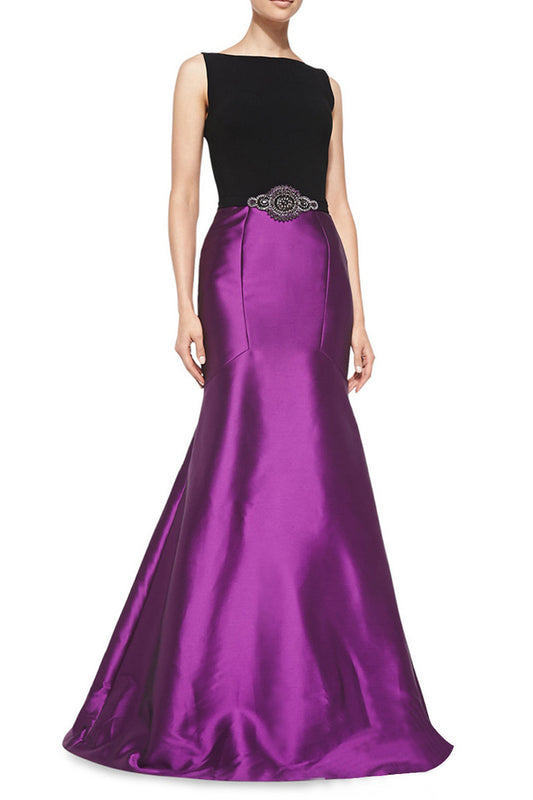 Backless Boat Neck Luxury Fish Tail Elegant Prom Dress