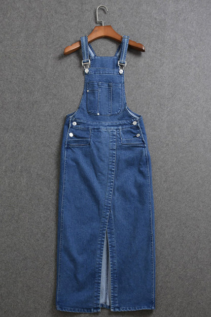 WOMEN'S CASUAL DENIM SKIRT SLIM MIDI DRESS