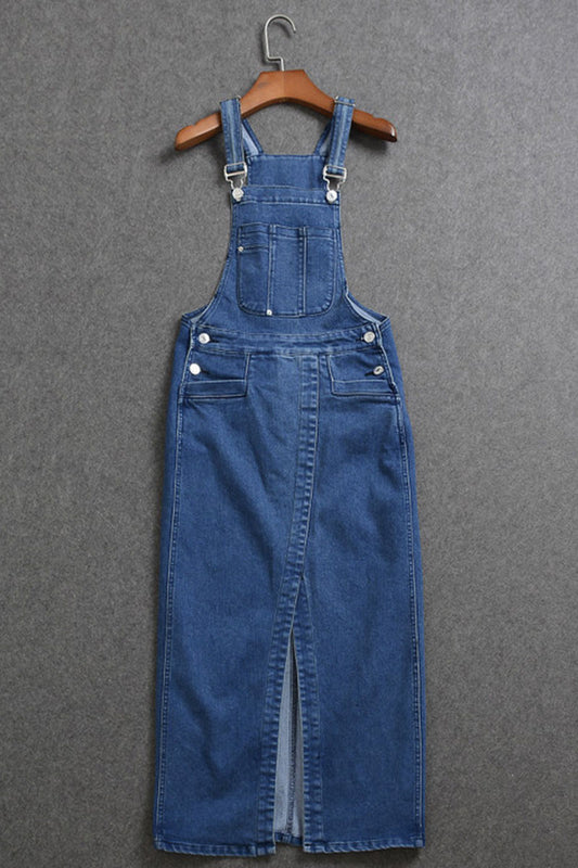 WOMEN'S CASUAL DENIM SKIRT SLIM MIDI DRESS