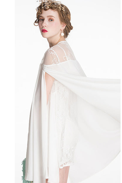 [30% OFF TILL 8 APR] Casual Loose Chiffon Shawl With Embroidery Mini Dress