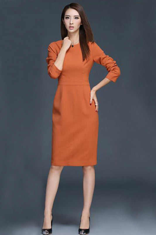 Round Collar Elegant Slim Party Dress
