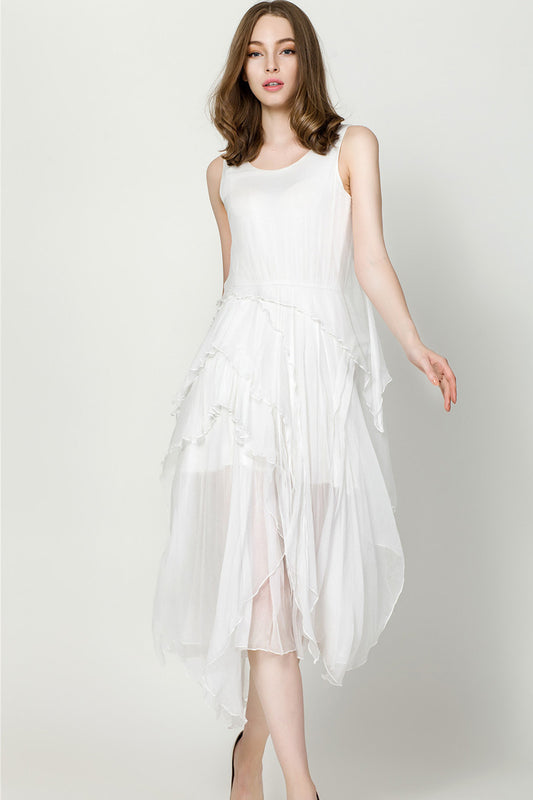 Chiffon Summer Layer A-line Sleeve Dress